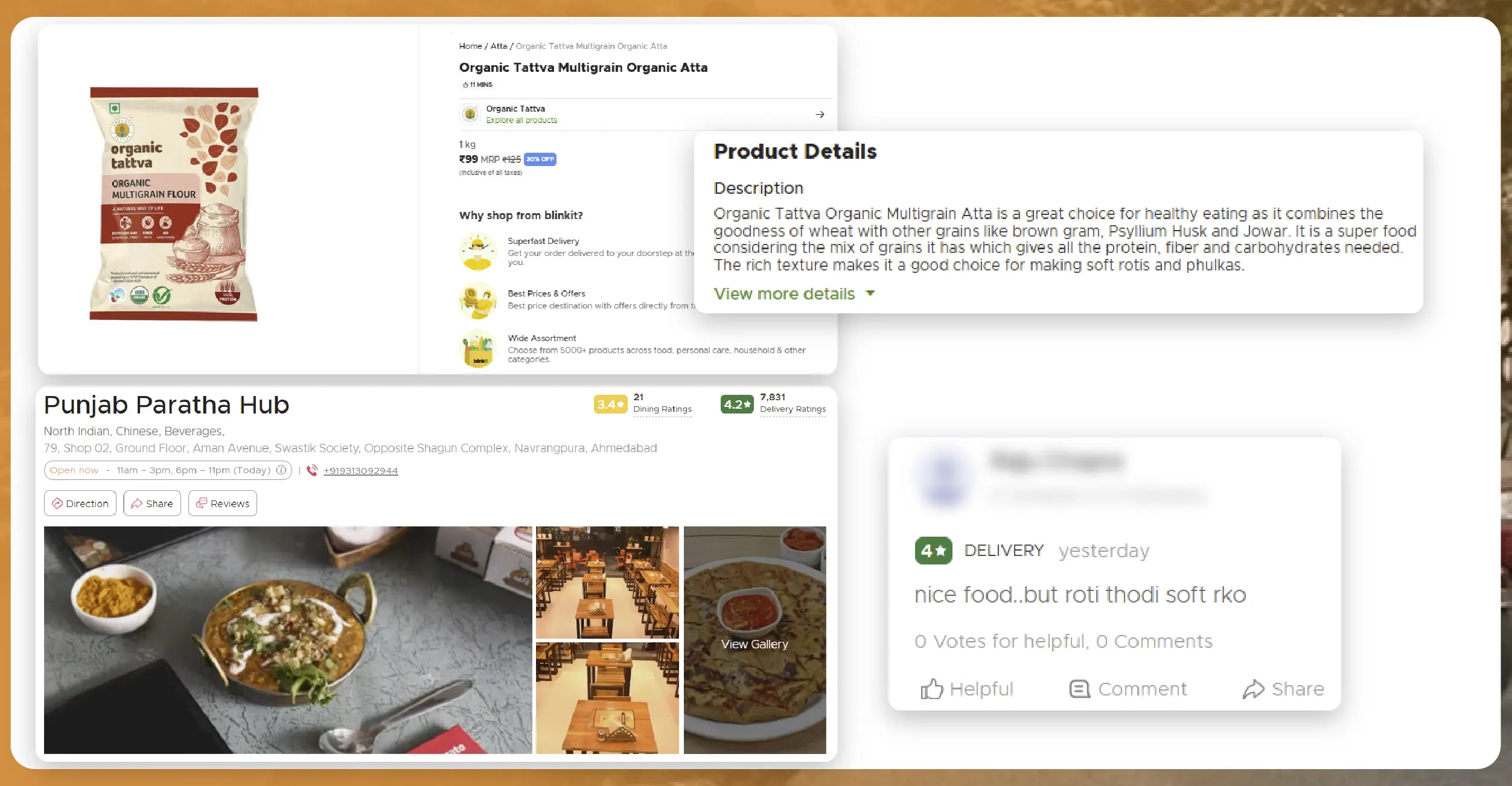Categories of Data Extractable from Zomato & Blinkit_Mesa de trabajo 1